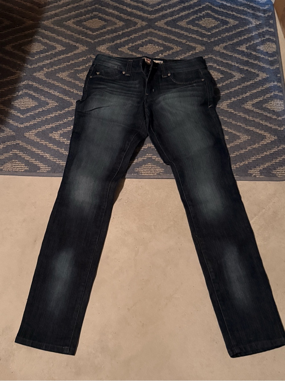 Ashley By 26 International Black Faded Straight Leg Jeans